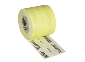 Abrasive paper for dry sanding. A continuous roll with high sanding performance