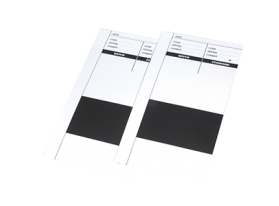 Tarjetas en blanco y negro para medir la opacidad de todos los tipos de pintura, aparejos, espráis, etc