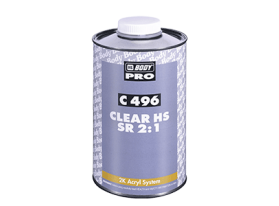 The very well known AUTOCLEAR 496 HS with SCRATCH RESISTANT properties.