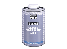 HB BODY PRO C494 ULTRA HS es una capa incolora completamente - transparente, de gran brillo y totalmente homologada de nuestro sistema Acryl 2K.