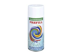 Prefill spray with Universal thinner and propellant gas for all waterborne paint system.